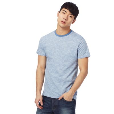 Big and tall blue short sleeve crew neck t-shirt